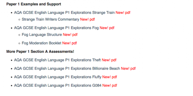 New easy to print pdf exams for Language GCSEs